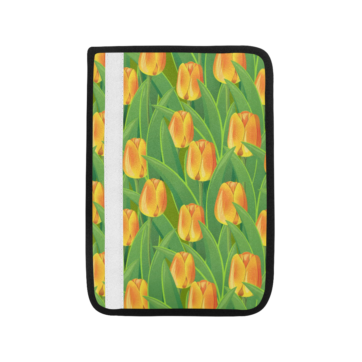 Tulip Orange Pattern Print Design TP07 Car Seat Belt Cover