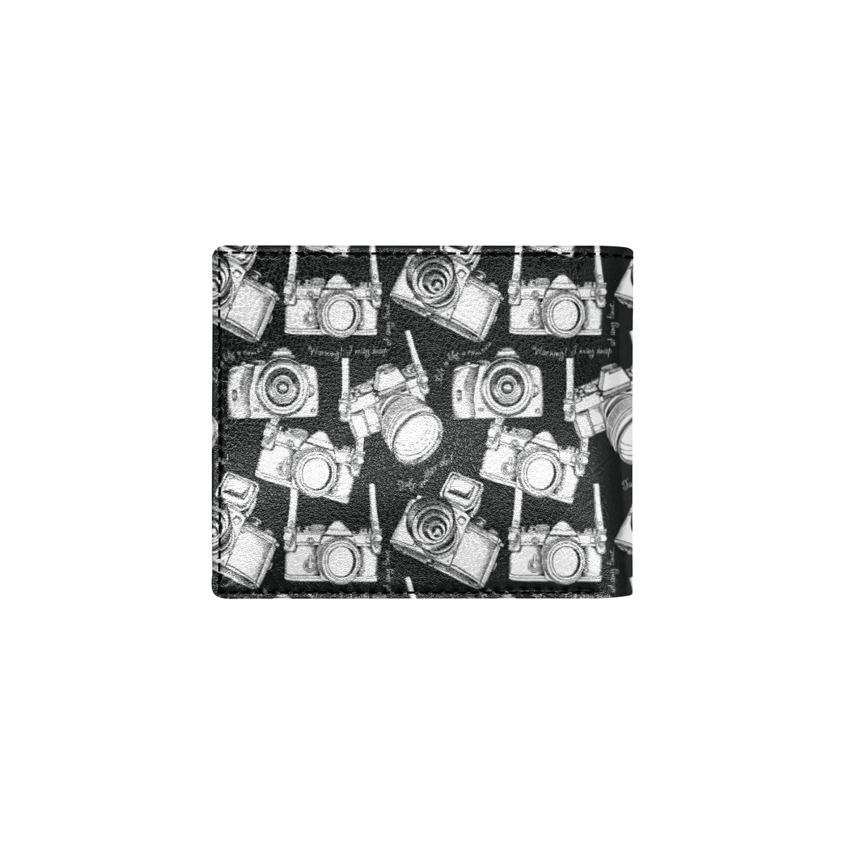 Camera Pattern Print Design 01 Men's ID Card Wallet