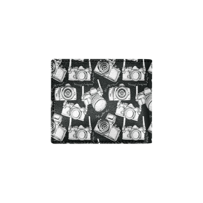 Camera Pattern Print Design 01 Men's ID Card Wallet