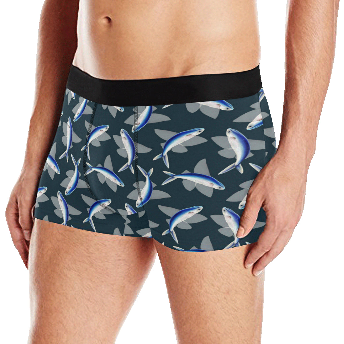 Flying Fish Pattern Print Design 04 Men's Boxer Briefs