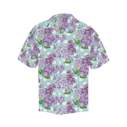 Lilac Pattern Print Design 02 Men's Hawaiian Shirt