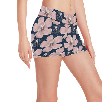 Plumeria Pattern Print Design PM018 Yoga Shorts