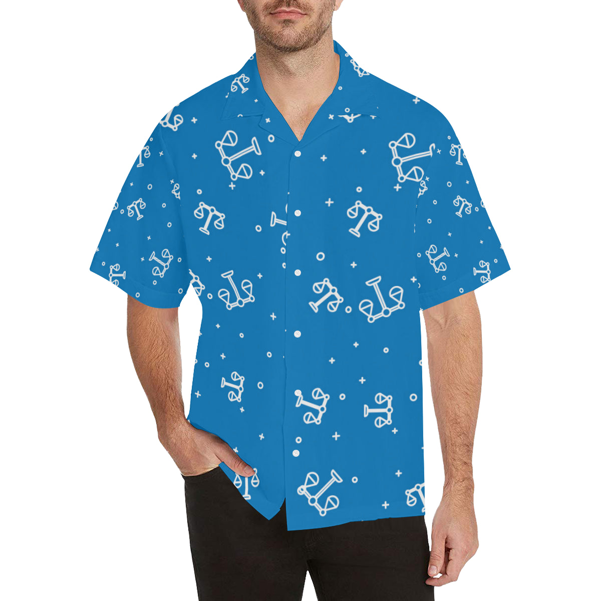 Libra Pattern Print Design 05 Men's Hawaiian Shirt