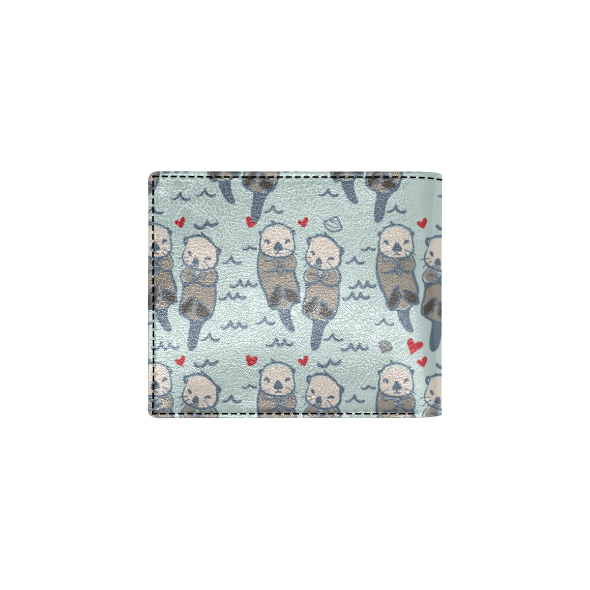 Sea Otter Pattern Print Design 03 Men's ID Card Wallet