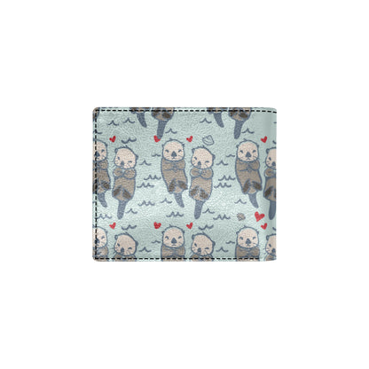Sea Otter Pattern Print Design 03 Men's ID Card Wallet