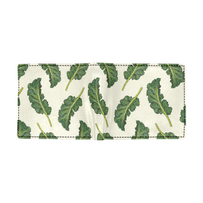 Kale Pattern Print Design 03 Men's ID Card Wallet