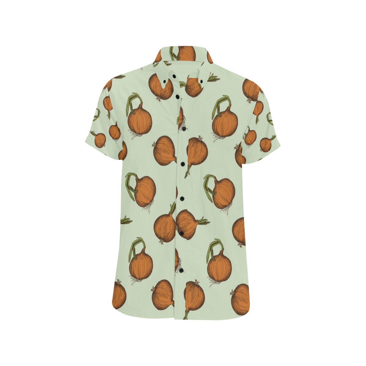 Onion Pattern Print Design A05 Men's Short Sleeve Button Up Shirt