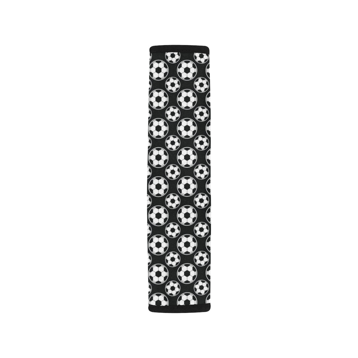 Soccer Ball Black Print Pattern Car Seat Belt Cover