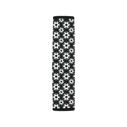Soccer Ball Black Print Pattern Car Seat Belt Cover