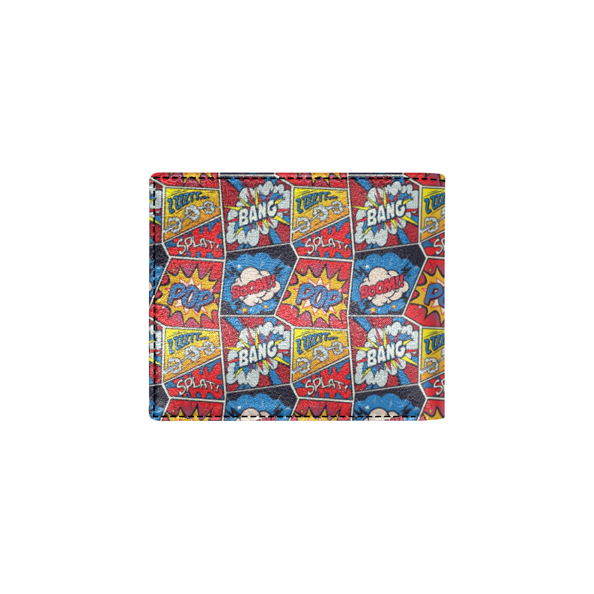 Comic Book Pattern Print Design 03 Men's ID Card Wallet
