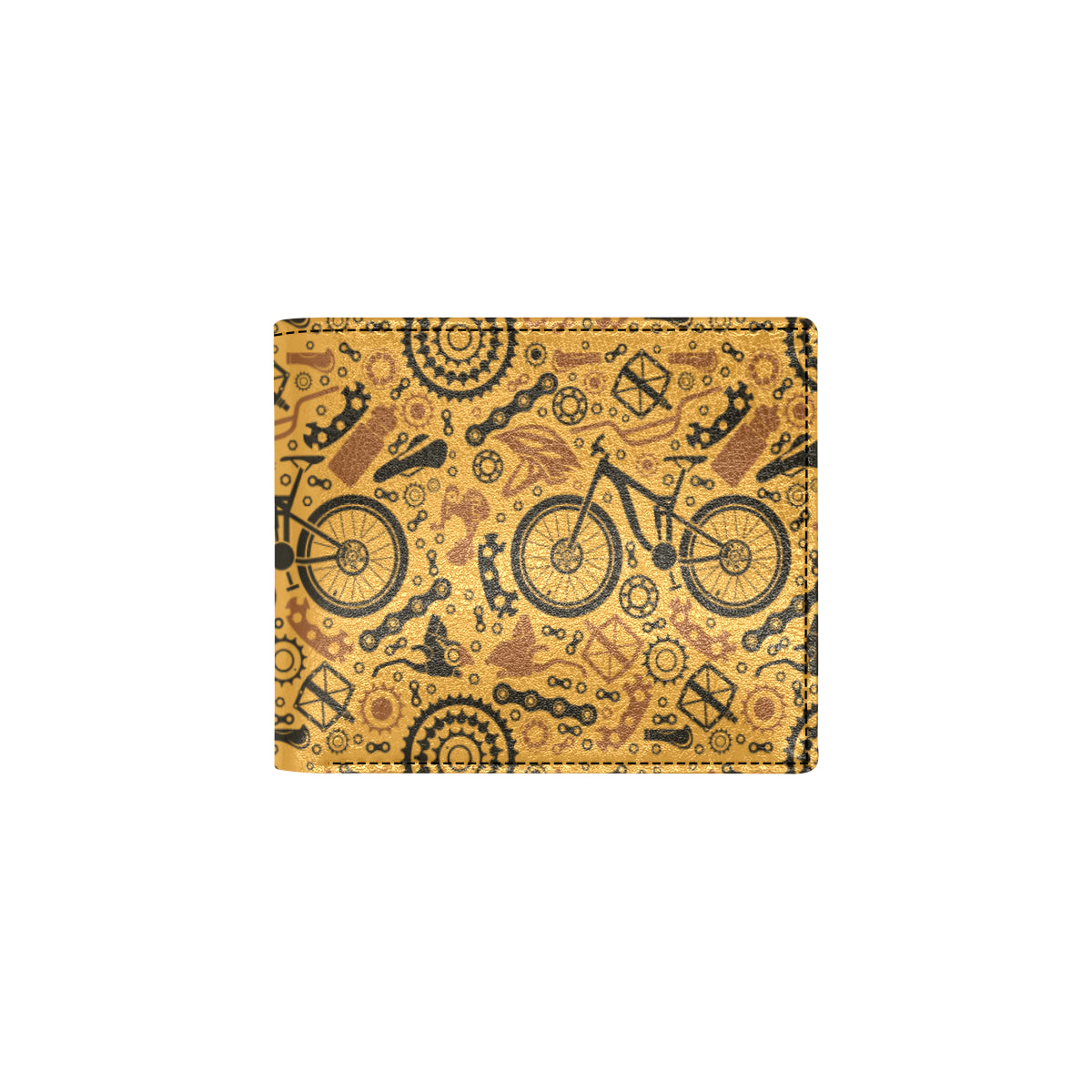 Mountain bike Pattern Print Design 03 Men's ID Card Wallet