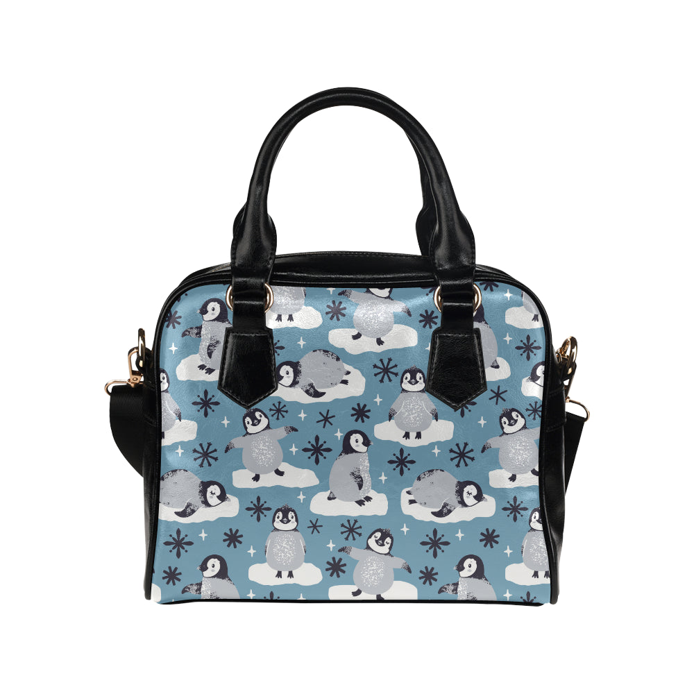Penguin Pattern Print Design A05 Shoulder Handbag