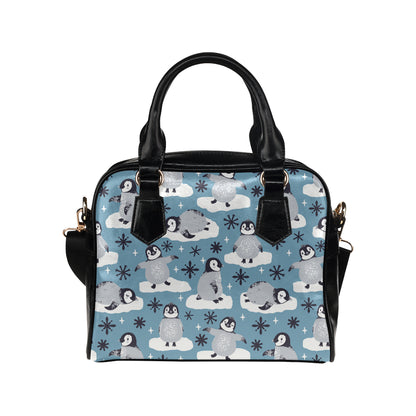 Penguin Pattern Print Design A05 Shoulder Handbag