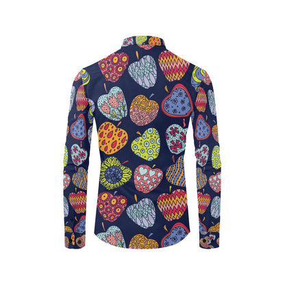 Apple Pattern Print Design AP05 Men's Long Sleeve Shirt