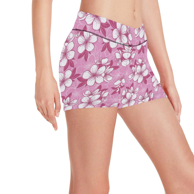 Cherry Blossom Pattern Print Design CB02 Yoga Shorts