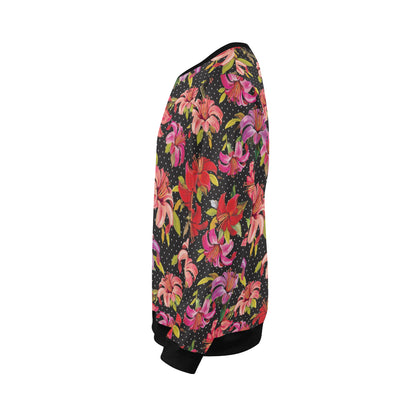 Lily Pattern Print Design LY012 Men Long Sleeve Sweatshirt