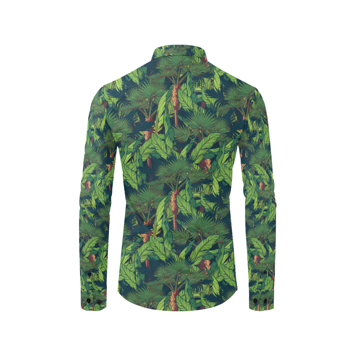 Rainforest Pattern Print Design A01 Men's Long Sleeve Shirt