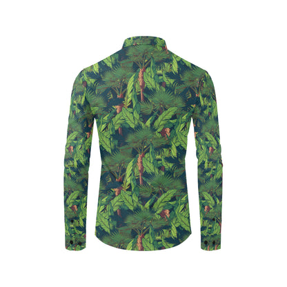 Rainforest Pattern Print Design A01 Men's Long Sleeve Shirt