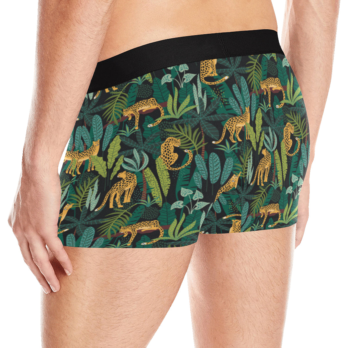Jaguar Jungle Pattern Print Design 03 Men's Boxer Briefs