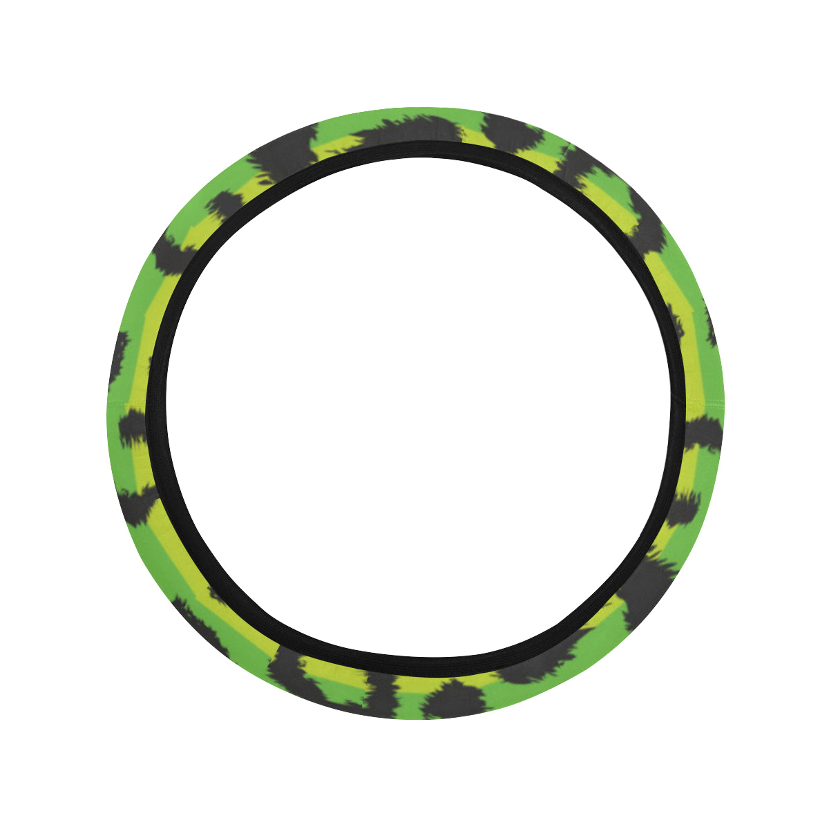 Rainbow Leopard Pattern Print Design A01 Steering Wheel Cover with Elastic Edge