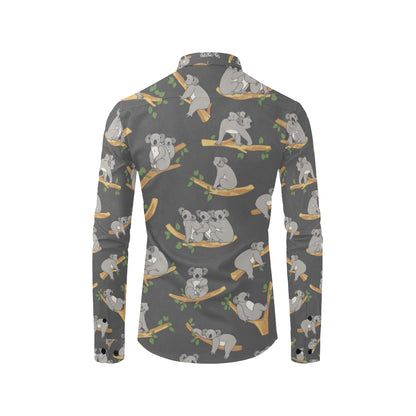 Koala Pattern Print Design 07 Men's Long Sleeve Shirt