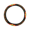 Kente Pattern Print Design 01 Steering Wheel Cover with Elastic Edge