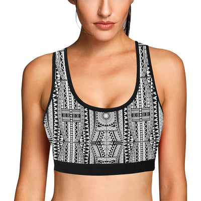 Polynesian Tattoo Design Sports Bra