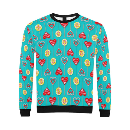 Lollipop Pattern Print Design LL06 Men Long Sleeve Sweatshirt