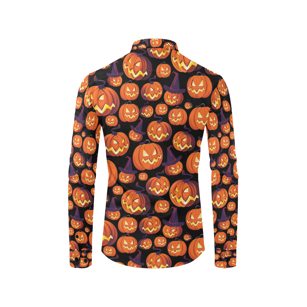Halloween Pattern Print Design 04 Men's Long Sleeve Shirt