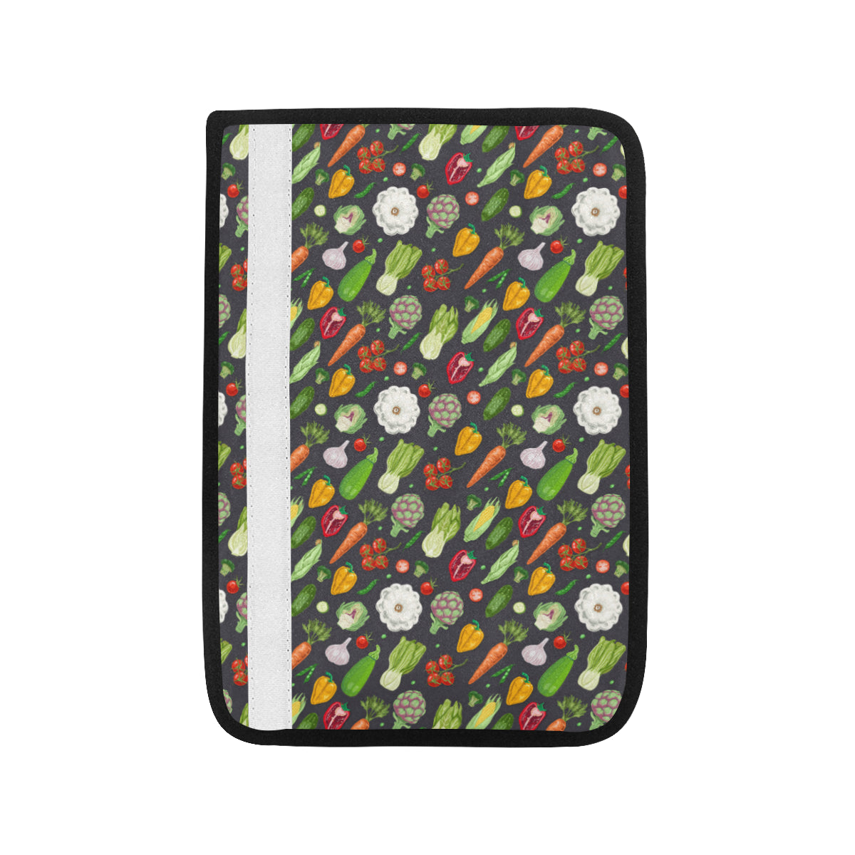 Vegan Pattern Themed Design Print Car Seat Belt Cover