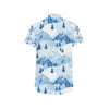 Mountain Pattern Print Design 03 Men's Short Sleeve Button Up Shirt