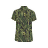 Banana Leaf Pattern Print Design BL04 Men's Short Sleeve Button Up Shirt