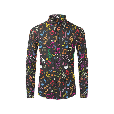 Music note Pattern Print Design A01 Men's Long Sleeve Shirt