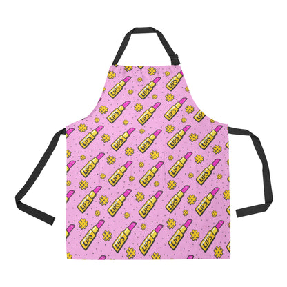 Lipstick Pattern Print Design LT03 Apron with Pocket