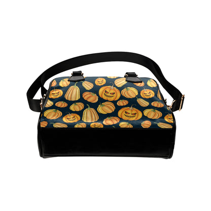 Pumpkin Halloween Pattern Print Design A04 Shoulder Handbag