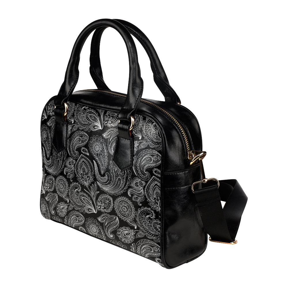 Paisley Pattern Print Design A04 Shoulder Handbag