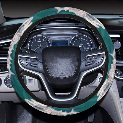 Shark Style Print Steering Wheel Cover with Elastic Edge