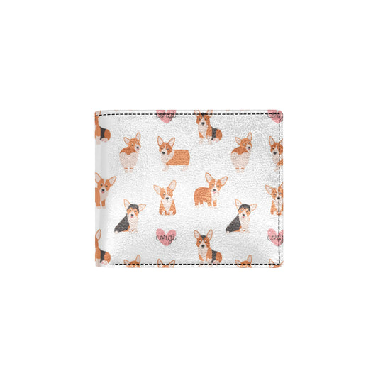 Cardigan Welsh Corgis Pattern Print Design 02 Men's ID Card Wallet