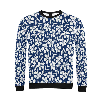 Hibiscus Pattern Print Design HB031 Men Long Sleeve Sweatshirt