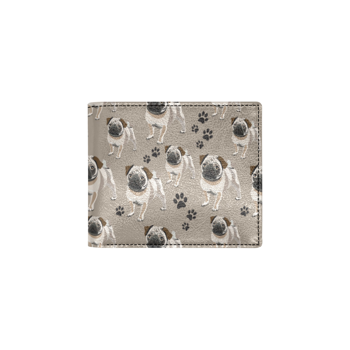 Pug Pattern Print Design A04 Men's ID Card Wallet