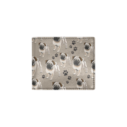 Pug Pattern Print Design A04 Men's ID Card Wallet