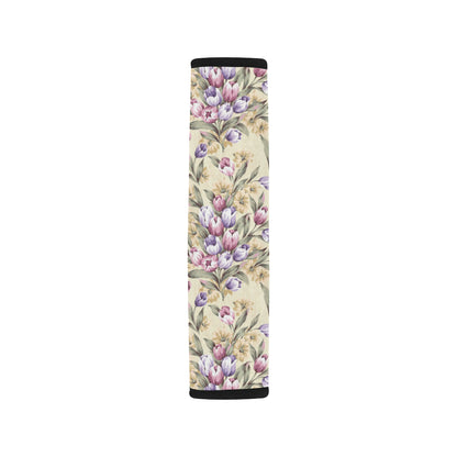 Tulip Pattern Print Design TP04 Car Seat Belt Cover