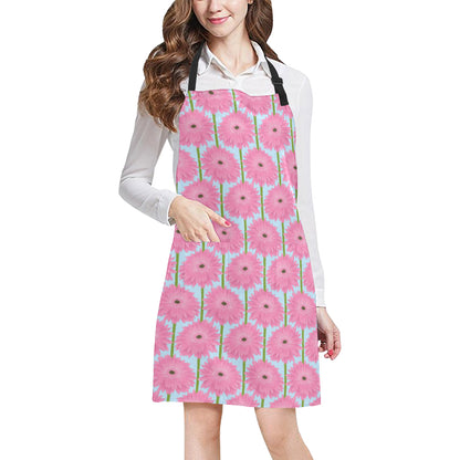 Gerberas Pattern Print Design GB01 Apron with Pocket