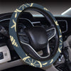 Nautical Pattern Print Design A01 Steering Wheel Cover with Elastic Edge