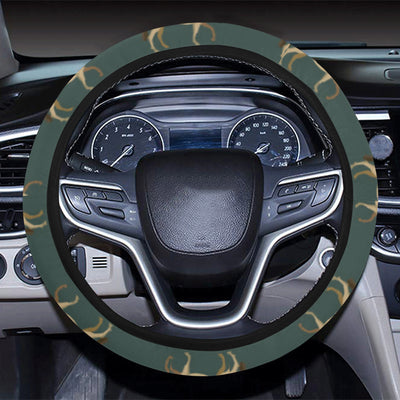 Horse Classic Themed Pattern Print Steering Wheel Cover with Elastic Edge