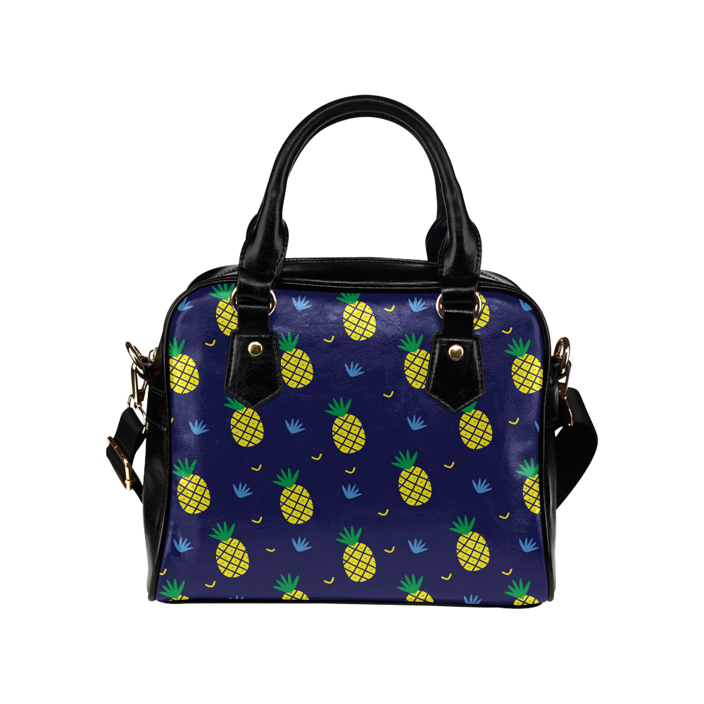 Pineapple Pattern Print Design A01 Shoulder Handbag