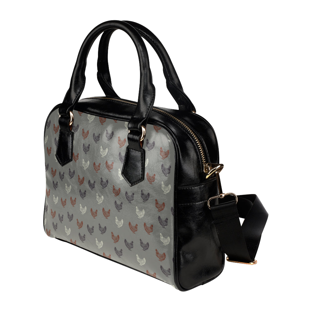 Chicken Pattern Print Design 01 Shoulder Handbag