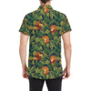 Lion Jungle Pattern Print Design 05 Men's Short Sleeve Button Up Shirt