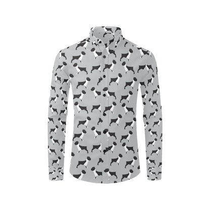 Boxers Pattern Print Design 01 Men's Long Sleeve Shirt