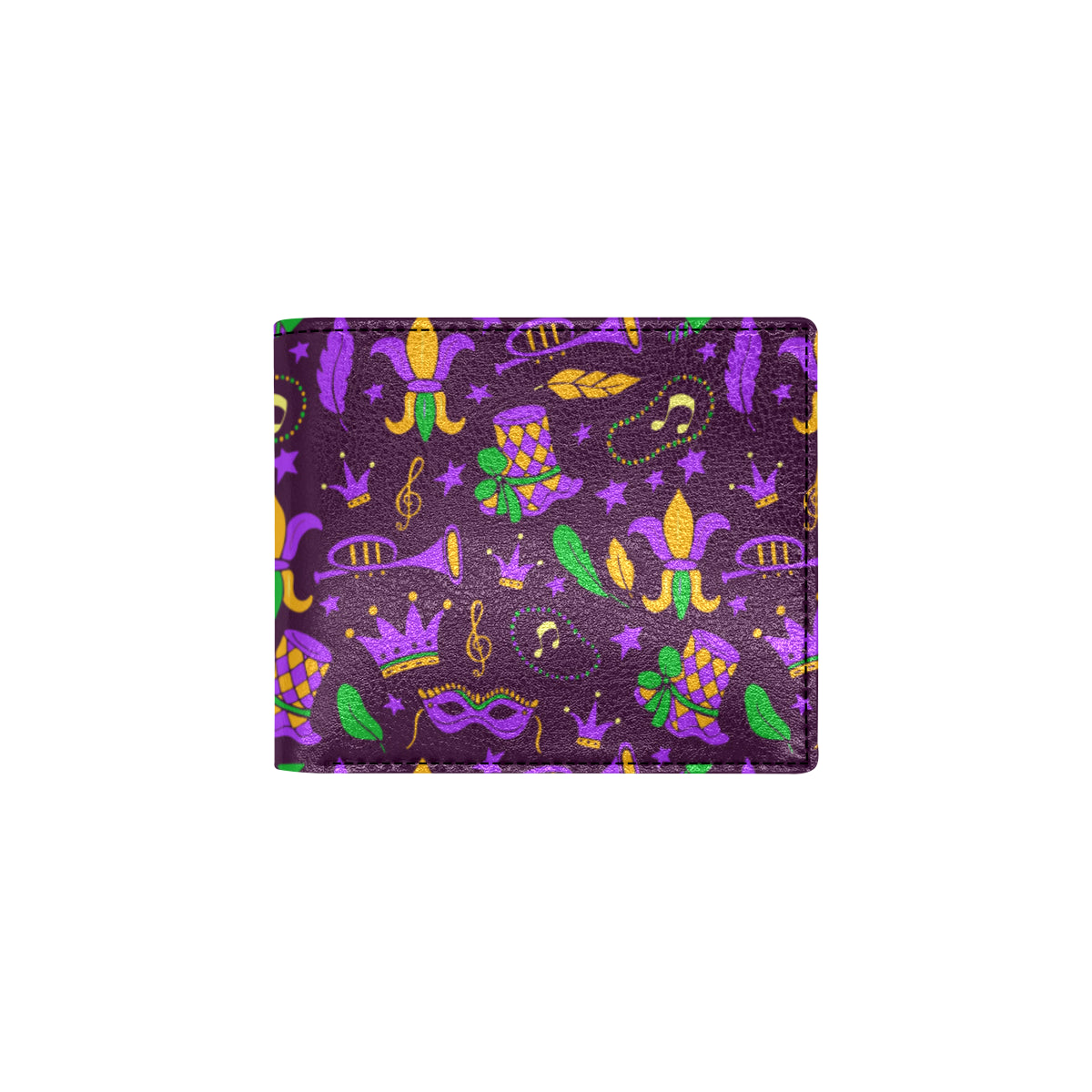 Mardi Gras Pattern Print Design 08 Men's ID Card Wallet
